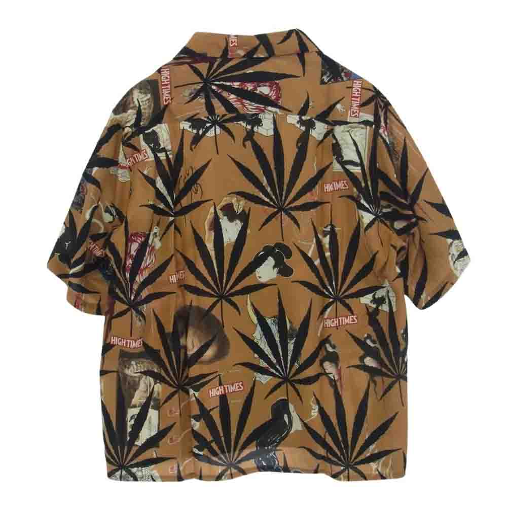 WACKO MARIA ワコマリア 24SS HIGHTIMES-WM-HI06 × HIGH TIMES S/S HAWAIIAN SHIRT TYPE-2 ハイタイムズ ハワイアン アロハシャツ ブラウン M ブラウン系 M【新古品】【未使用】【中古】