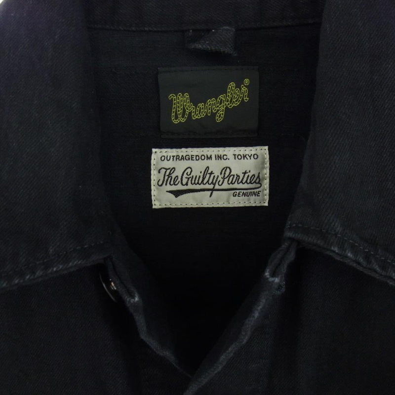 WACKO MARIA ワコマリア 24SS 24SS-WMO-WG01 × Wrangler ラングラー DENIM TRUCKER JACKET デニム トラッカー ジャケット ブラック系 M【極上美品】【中古】