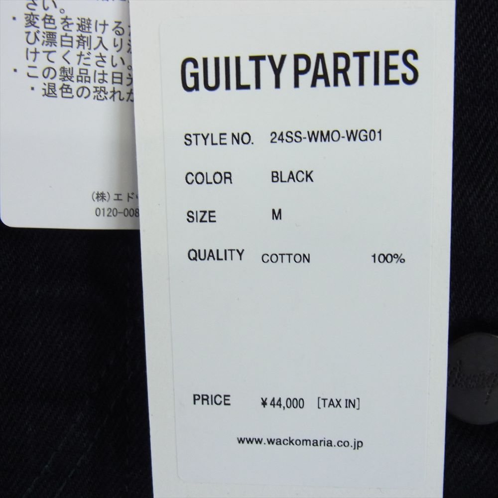 WACKO MARIA ワコマリア 24SS 24SS-WMO-WG01 × Wrangler ラングラー DENIM TRUCKER JACKET デニム トラッカー ジャケット ブラック系 M【極上美品】【中古】