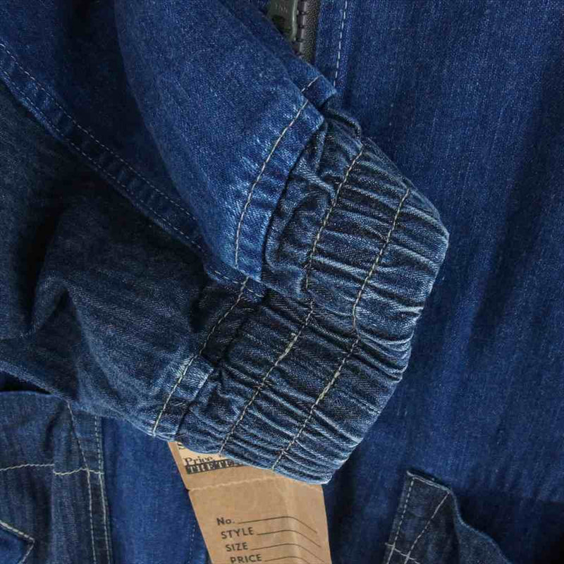 TENDERLOIN テンダーロイン 23SS DENIM MA-1 デニム ジップアップ ジャケット インディゴブルー系 XL【美品】【中古】