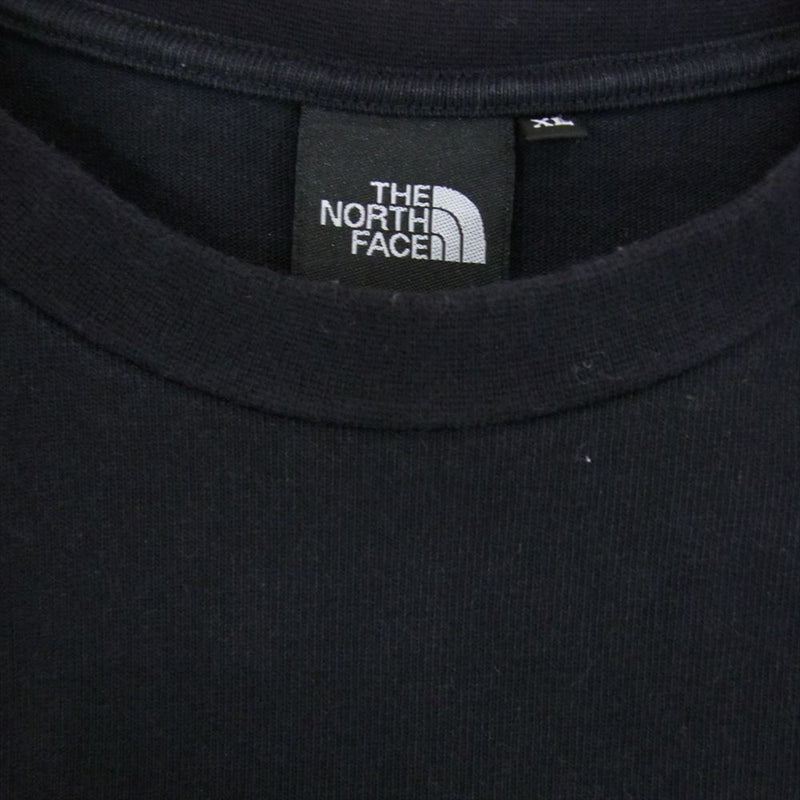 THE NORTH FACE ノースフェイス NT81931 L/S Square Logo Tee ロングスリーブ スクエアロゴ 長袖T シャツ ブラック系 XL【中古】