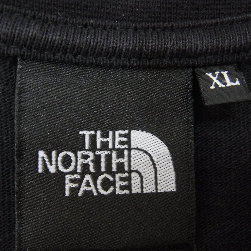 THE NORTH FACE ノースフェイス NT81931 L/S Square Logo Tee ロングスリーブ スクエアロゴ 長袖T シャツ ブラック系 XL【中古】