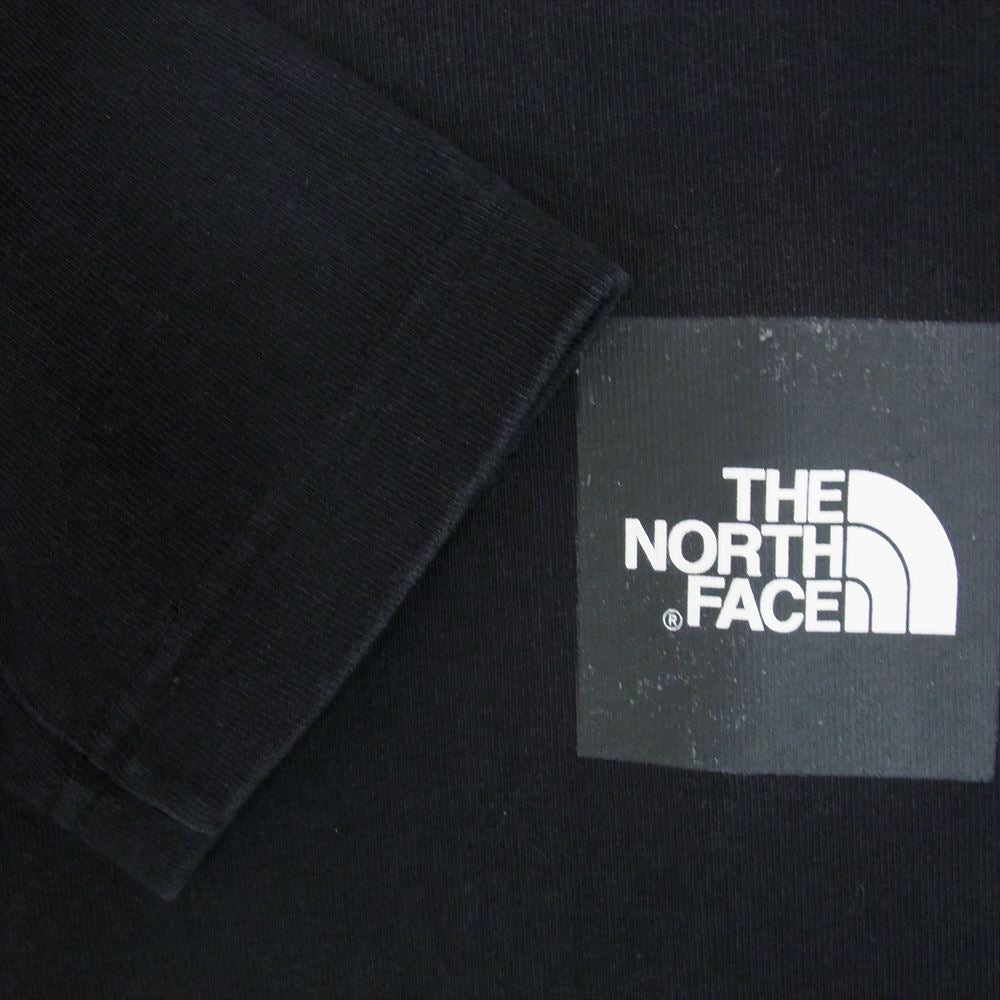 THE NORTH FACE ノースフェイス NT81931 L/S Square Logo Tee ロングスリーブ スクエアロゴ 長袖T シャツ ブラック系 XL【中古】