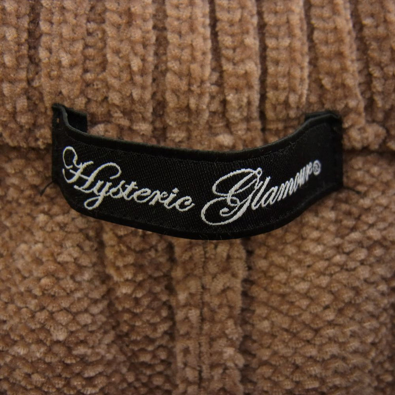 HYSTERIC GLAMOUR ヒステリックグラマー 01211NP01 TYPE LOGOパッチ リメイクスリムデニムパンツ ブラウン系 FREE【中古】