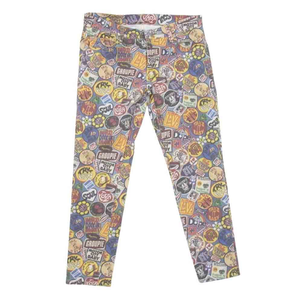 HYSTERIC GLAMOUR ヒステリックグラマー 01232AP03 WAPPEN REMIX柄 9分丈 スリム パンツ マルチカラー系 28【中古】