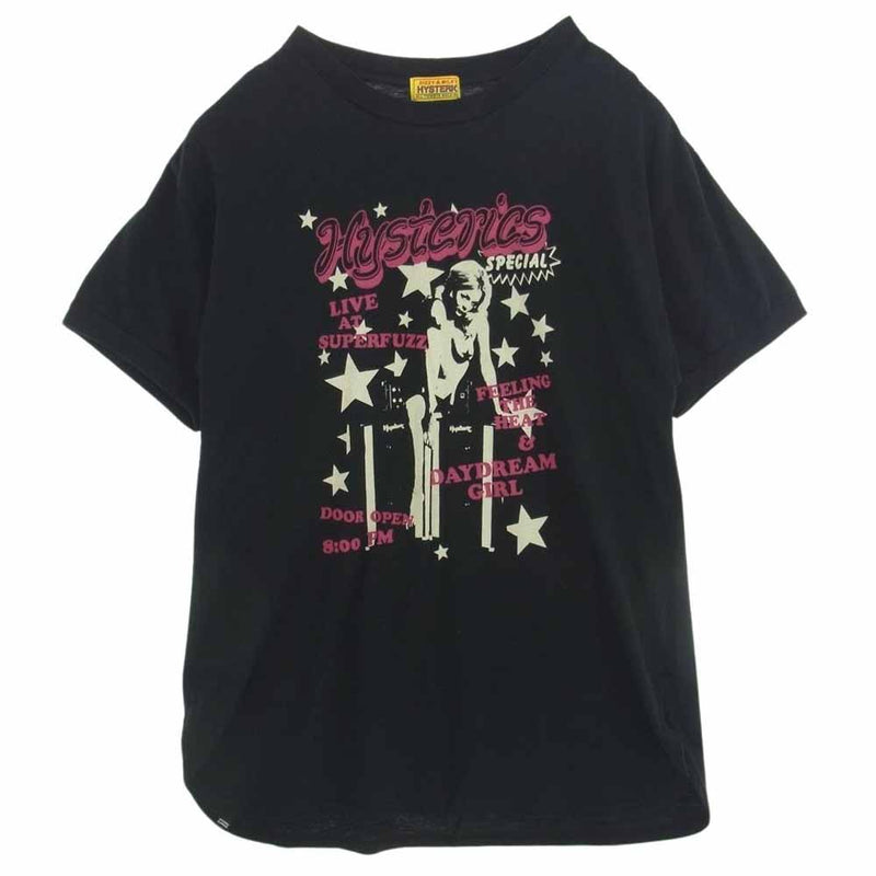 HYSTERIC GLAMOUR ヒステリックグラマー 01232CO01 ガールプリント 半袖 ワンピース ブラック系 FREE【中古】