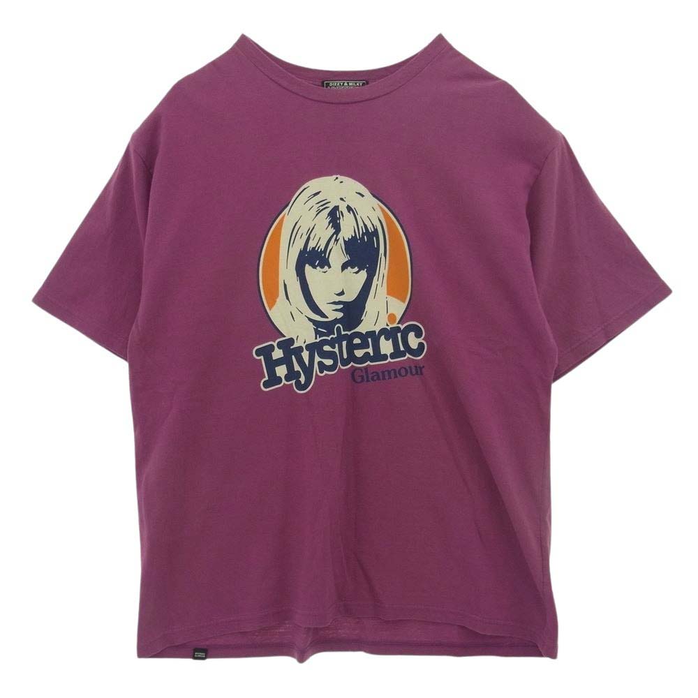 HYSTERIC GLAMOUR ヒステリックグラマー 02231CT04 GOOD VIBRATION Tシャツ  パープル系 XL【中古】