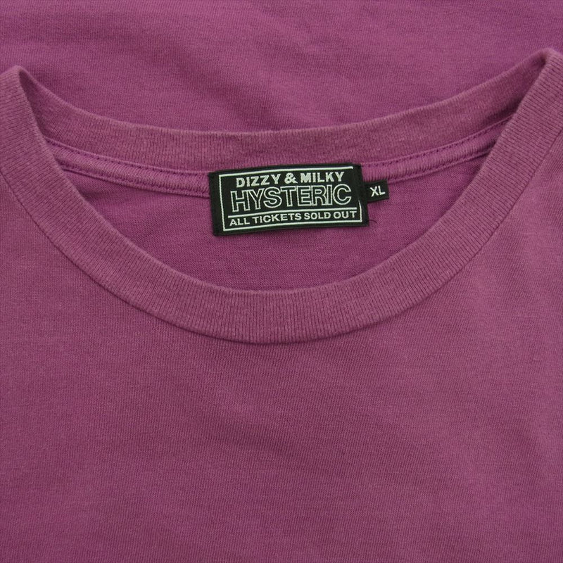 HYSTERIC GLAMOUR ヒステリックグラマー 02231CT04 GOOD VIBRATION Tシャツ  パープル系 XL【中古】