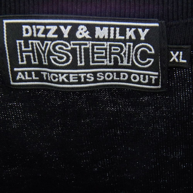 HYSTERIC GLAMOUR ヒステリックグラマー 23SS 02232CT14 HOT'N'DIRTY 五分丈 Tシャツ ブラック系 XL【中古】