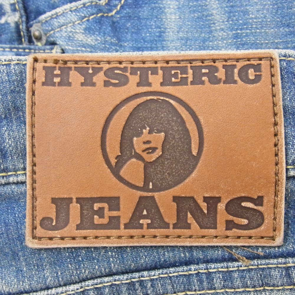 HYSTERIC GLAMOUR ヒステリックグラマー 01221AP09 SP加工スリムデニムパンツ スタッズ W28 インディゴブルー系【中古】