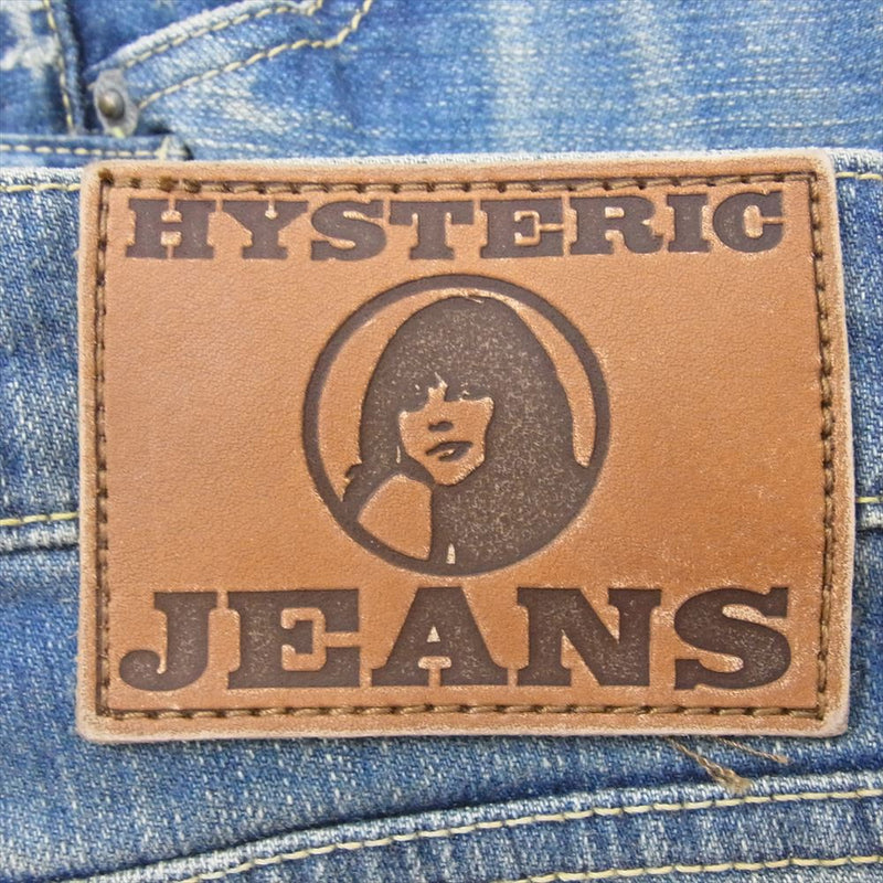 HYSTERIC GLAMOUR ヒステリックグラマー 01221AP09 SP加工スリムデニムパンツ スタッズ W28 インディゴブルー系【中古】