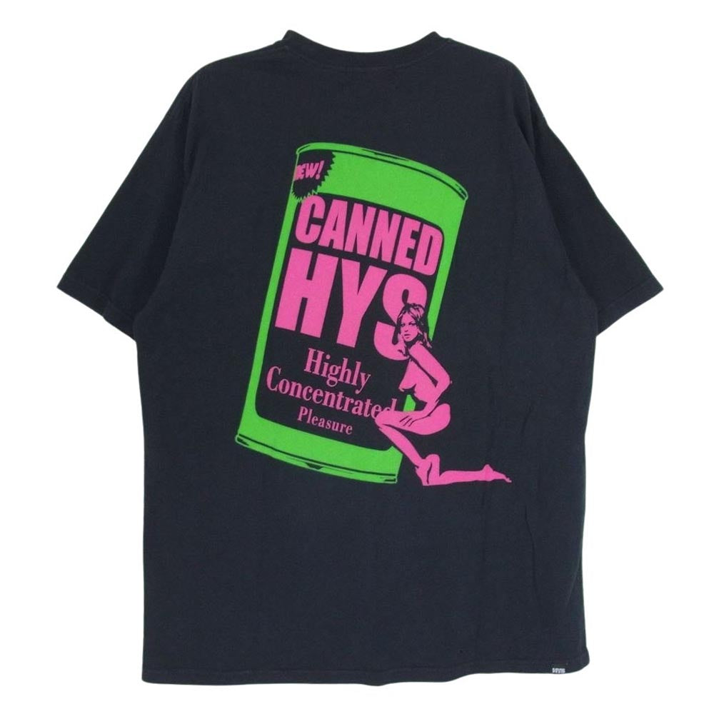 HYSTERIC GLAMOUR ヒステリックグラマー 02241CT26 CANNED HYSTERIC Tシャツ ブラック系 XL【中古】