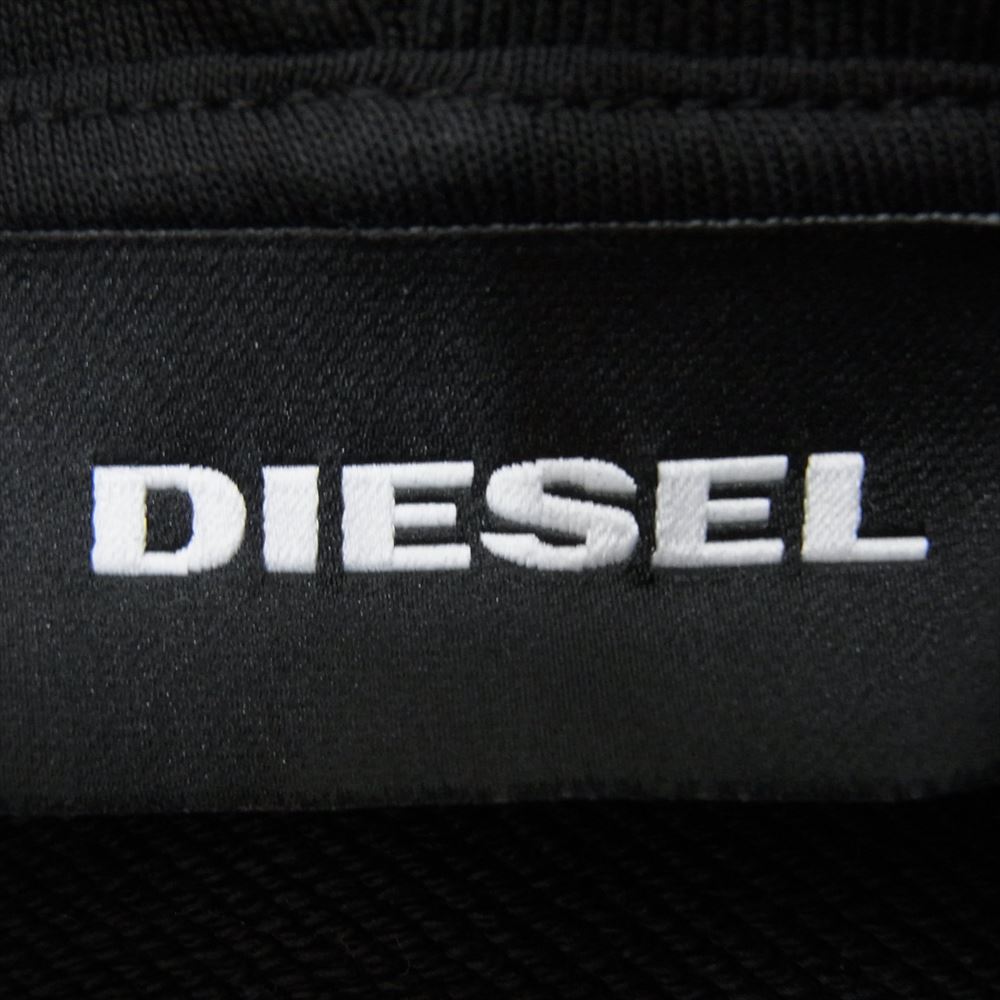 DIESEL ディーゼル タイダイ プルオーバー 長袖 ロングスリーブ プリント スウェット パーカー ブラック系 S【中古】