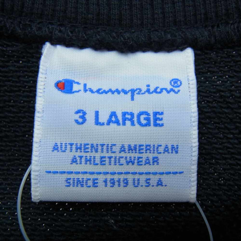 Champion チャンピオン C3-W001L オーバーサイズ クルー ネック スウェット ネイビー系 3L【美品】【中古】