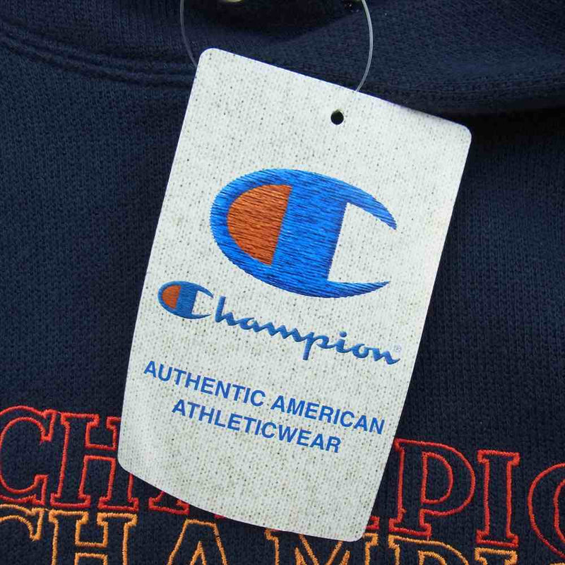 Champion チャンピオン C3-S119 P/O HOODED SWEATSHIRT プルオーバー パーカー ネイビー系 XL【美品】【中古】