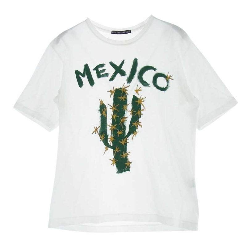 ISSEY MIYAKE イッセイミヤケ ME61JK206 MEN メン Mexico メキシコ サボテン プリント 刺繍 半袖 Tシャツ カットソー ホワイト系 1【中古】