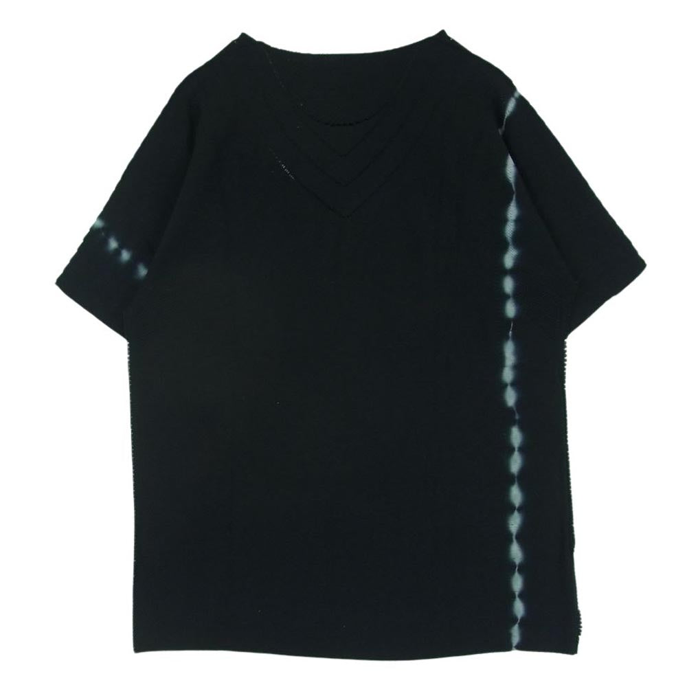 ISSEY MIYAKE イッセイミヤケ ME81KN265 MEN メン A-poc ニット カットオフ 半袖 カットソー ブラック系 サイズ表記なし【中古】