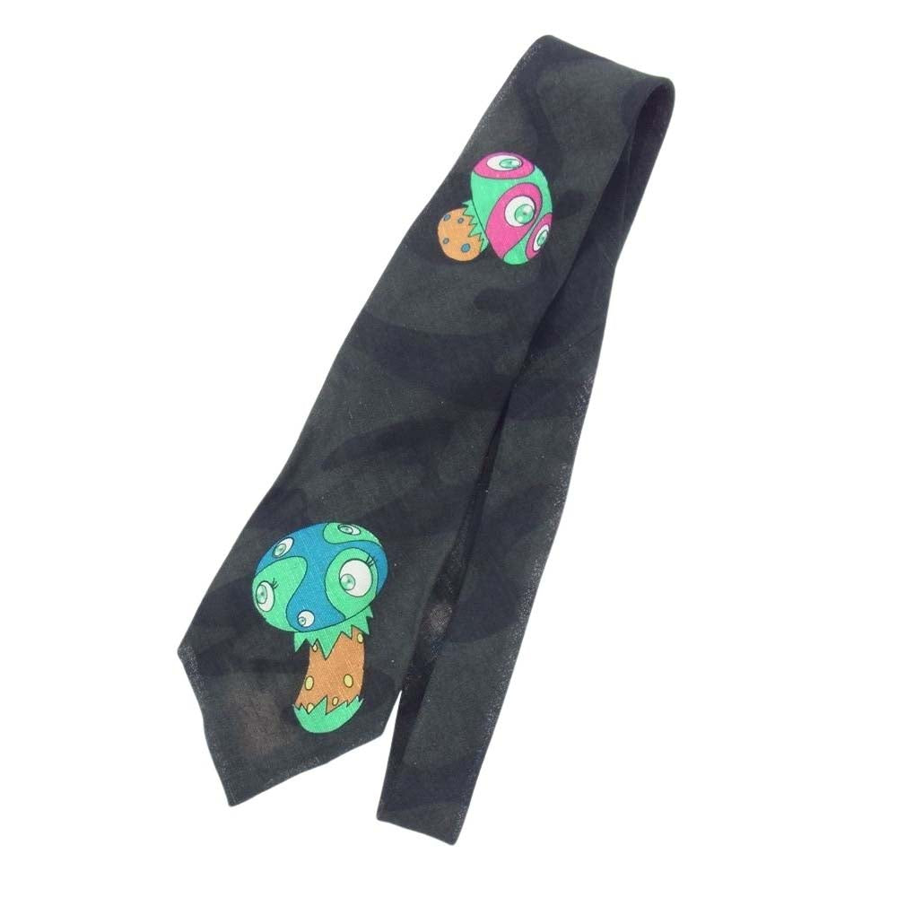 ISSEY MIYAKE イッセイミヤケ MEN メン 村上隆 シルク 総柄 ネクタイ グリーン系【中古】