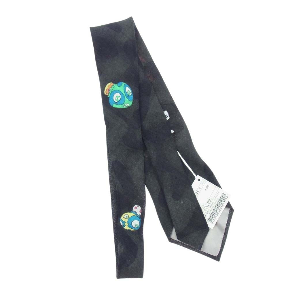 ISSEY MIYAKE イッセイミヤケ MEN メン 村上隆 シルク 総柄 ネクタイ グリーン系【中古】