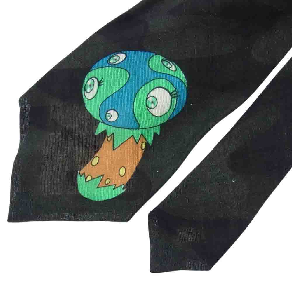 ISSEY MIYAKE イッセイミヤケ MEN メン 村上隆 シルク 総柄 ネクタイ グリーン系【中古】