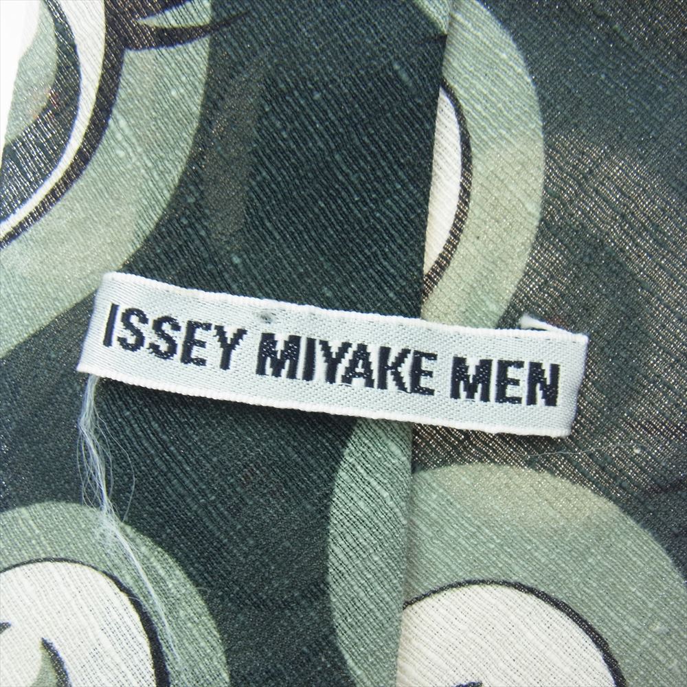 ISSEY MIYAKE イッセイミヤケ MEN メン 村上隆 シルク 総柄 ネクタイ グリーン系【中古】