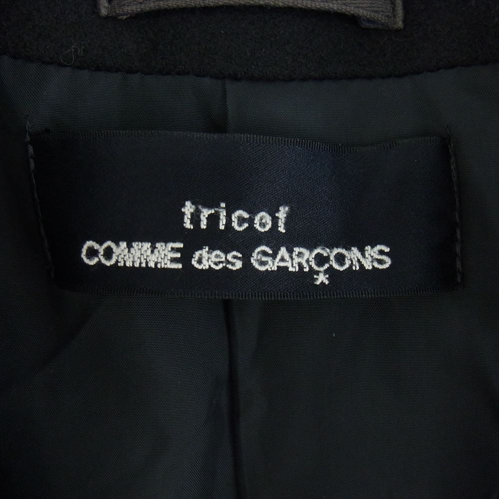 tricot COMME des GARCONS トリココムデギャルソン D-TK9210 袖レザー切替 ウール コート サイズ表記無【中古】