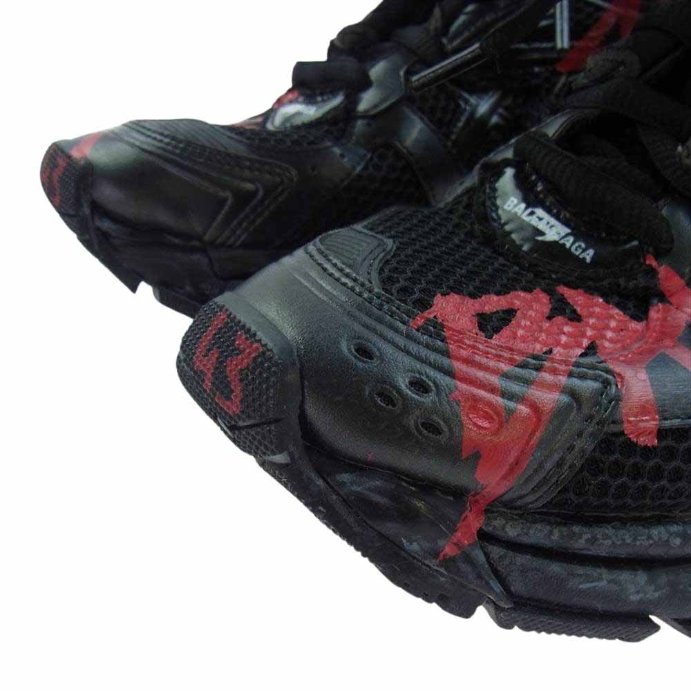 BALENCIAGA バレンシアガ 677403 Runner Sneaker  Graffiti Black Red ランナー グラフィティ スニーカー ブラック系 28.5cm【中古】