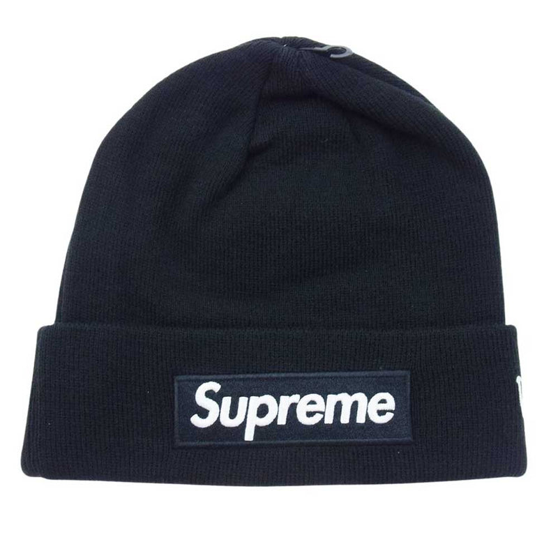 Supreme シュプリーム 21AW New Era Box Logo Beanie ニュー エラ ボックス ロゴ ビーニー ニット キャップ ブラック系 FREE【新古品】【未使用】【中古】