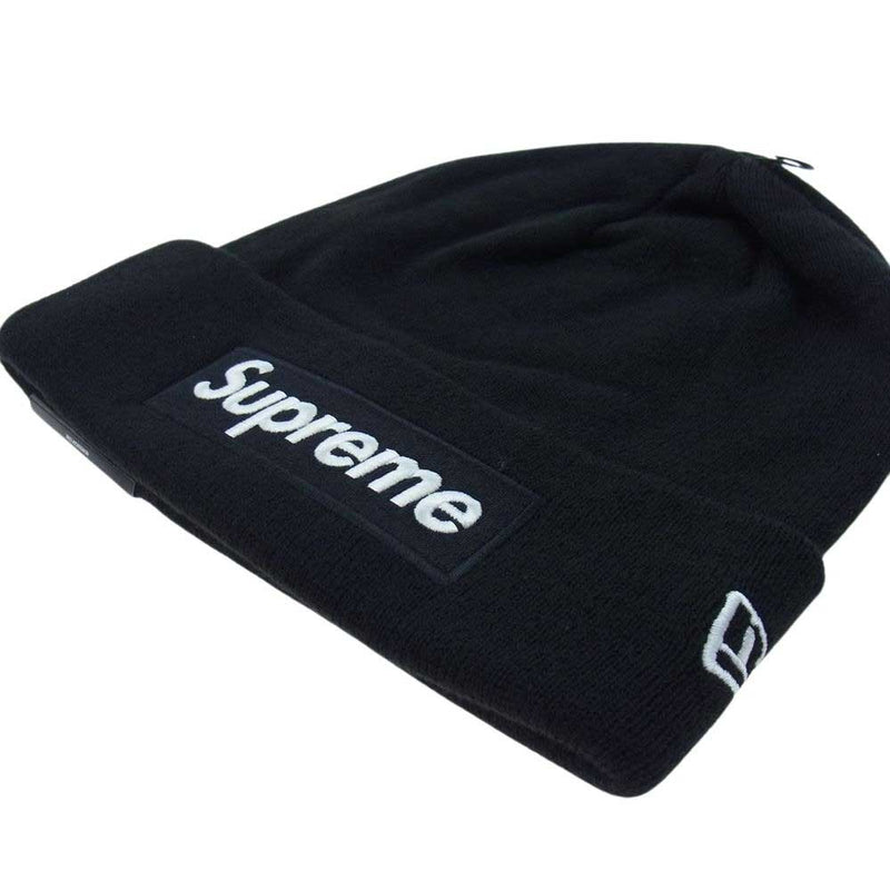 Supreme シュプリーム 21AW New Era Box Logo Beanie ニュー エラ ボックス ロゴ ビーニー ニット キャップ ブラック系 FREE【新古品】【未使用】【中古】