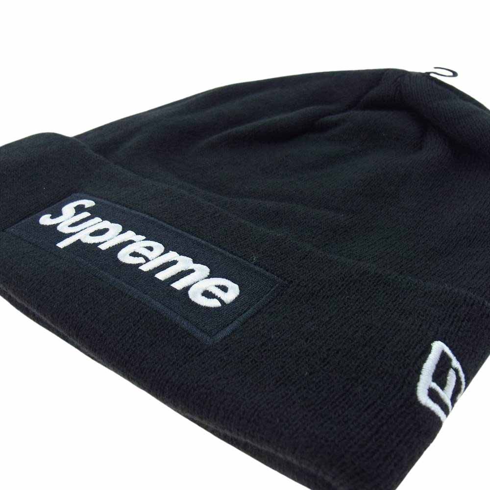 Supreme シュプリーム 21AW New Era Box Logo Beanie ニュー エラ ボックス ロゴ ビーニー ニット キャップ ブラック系 FREE【新古品】【未使用】【中古】