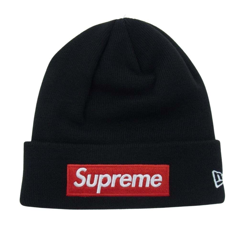 Supreme シュプリーム 21AW New Era Box Logo Beanie ニュー エラ ボックス ロゴ ビーニー ニット キャップ ブラック系 FREE【新古品】【未使用】【中古】