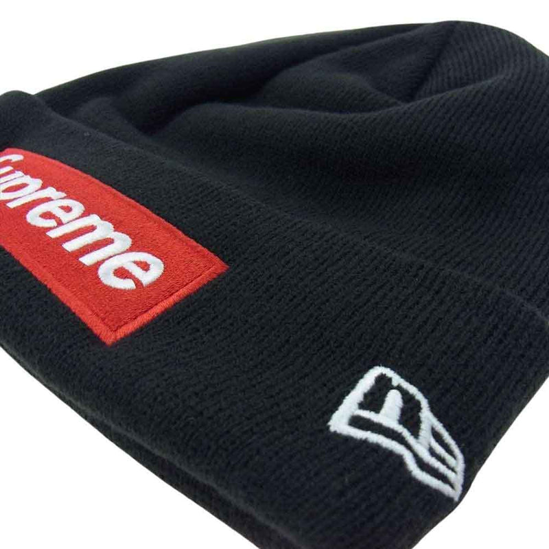 Supreme シュプリーム 21AW New Era Box Logo Beanie ニュー エラ ボックス ロゴ ビーニー ニット キャップ ブラック系 FREE【新古品】【未使用】【中古】