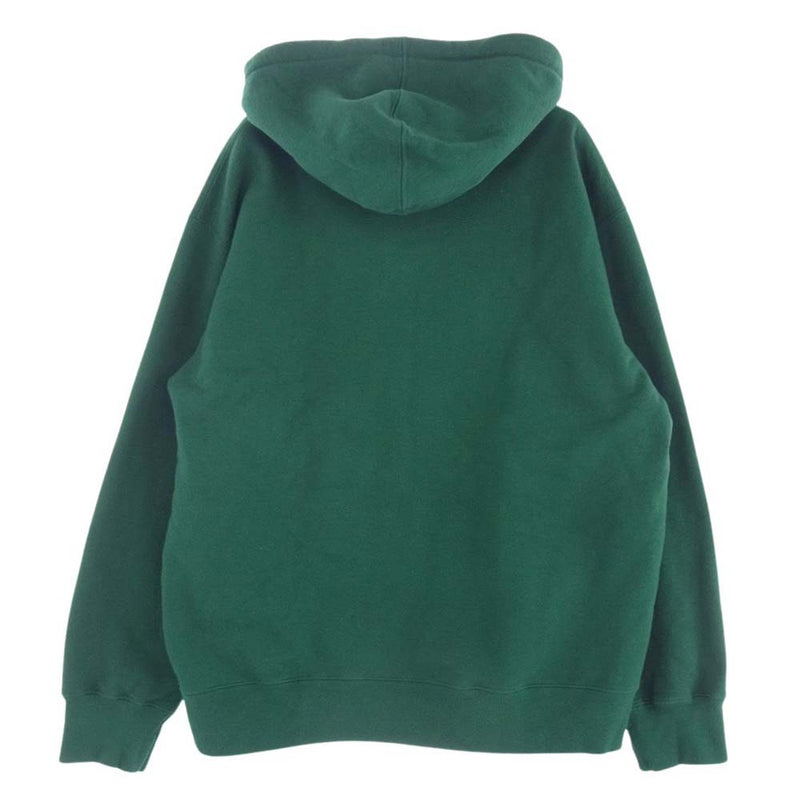 Supreme シュプリーム 22AW Small Box Drawcord Zip Up Hooded Sweat スモール ボックス ドローコード ジップ アップ フーディッド スウェット パーカー グリーン系 L【極上美品】【中古】