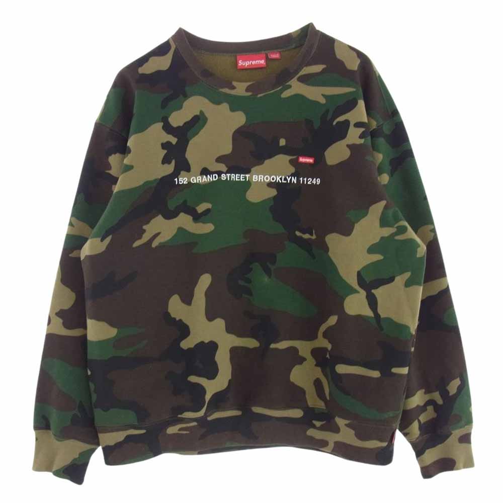 Supreme シュプリーム 22AW Shop Small Box Crewneck Brooklyn Camo ショップ スモール ボックス クルーネック  ブルックリン カモ スウェットシャツ L【極上美品】【中古】