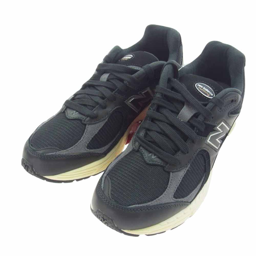 NEW BALANCE ニューバランス M2002RIB メッシュ スエード ローカット スニーカー ブラック系 27cm【極上美品】【中古】