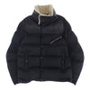 MONCLER モンクレール G20911A00175 54155 LEO レオ レザー 切替し ボア ダウン ジャケット  ブラック系 5【中古】