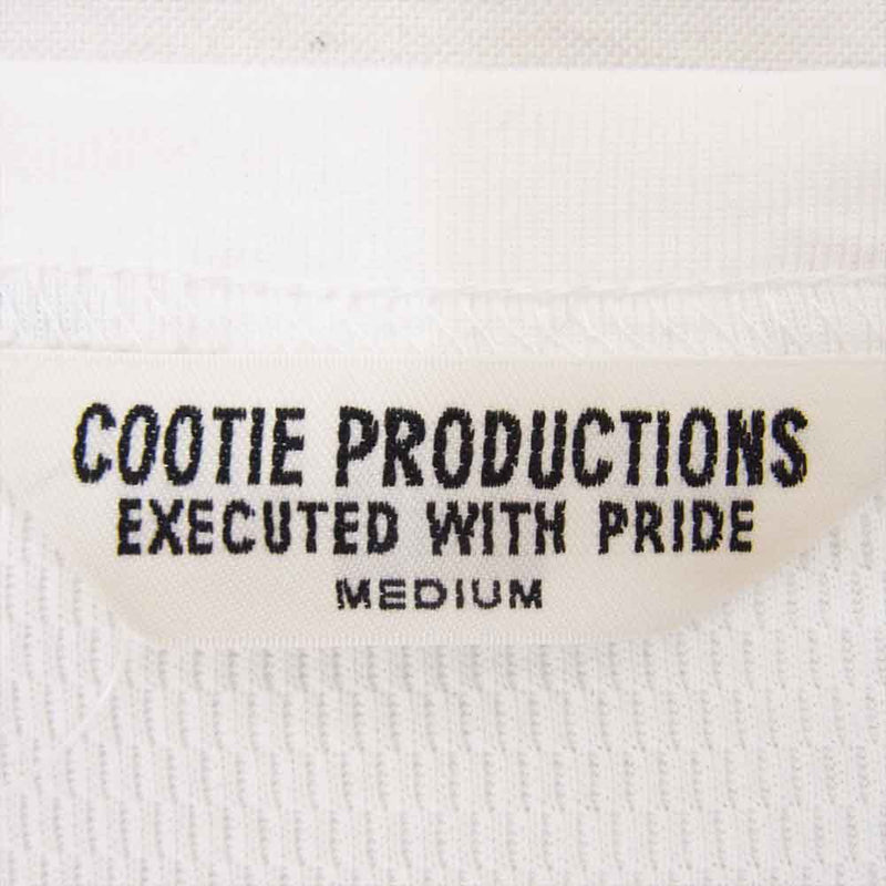 COOTIE クーティー カノコ ハニカム メッシュ オーバーサイズ 半袖 クルーネック Ｔシャツ ホワイト系 M【美品】【中古】