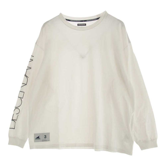 ディセンダント バック 袖 ロゴ プリント コットン クルーネック 長袖 Ｔシャツ ホワイト ホワイト系 3【中古】