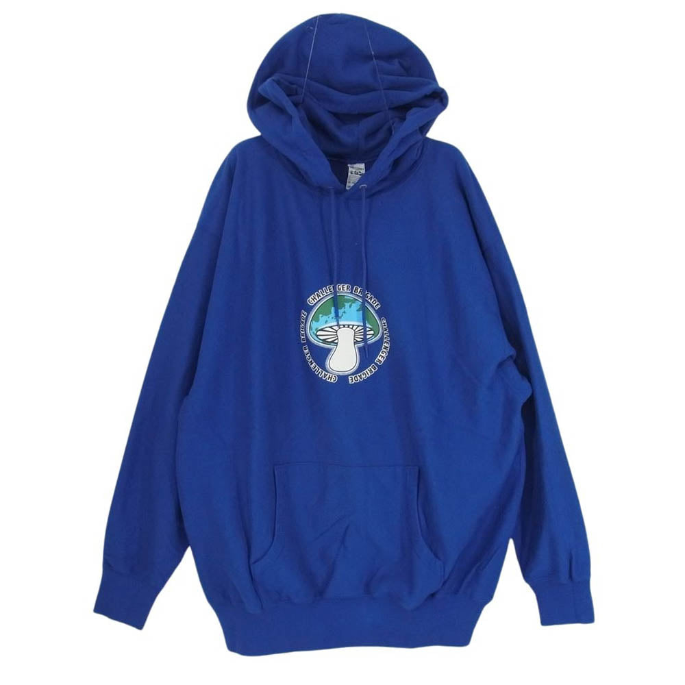 CHALLENGER チャレンジャー 24SS CLG-SW 024-002 SHROOM HOODIE キノコ プリント プルオーバー スウェット パーカー ブルー系 L【中古】