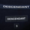 DESCENDANT ディセンダント バック 袖 ロゴ プリント コットン クルーネック 長袖 Ｔシャツ ネイビー ネイビー系 3【中古】