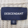 DESCENDANT ディセンダント 22AW GAUFRE WAFFLE KNIT CACHALOT 刺繍 アクリル ワッフル ニット クルーネック セーター グレー系 2【中古】