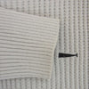 DESCENDANT ディセンダント 22AW GAUFRE WAFFLE KNIT CACHALOT 刺繍 アクリル ワッフル ニット クルーネック セーター グレー系 2【中古】