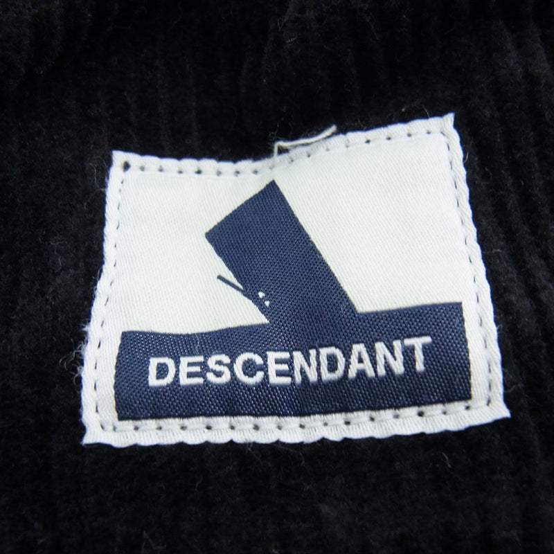 DESCENDANT ディセンダント 22AW 222WVDS-PTM02 SHORE CORDUROY BEACH TROUSERS ショア コーデュロイ ビーチ イージーパンツ ブラック系 3【中古】