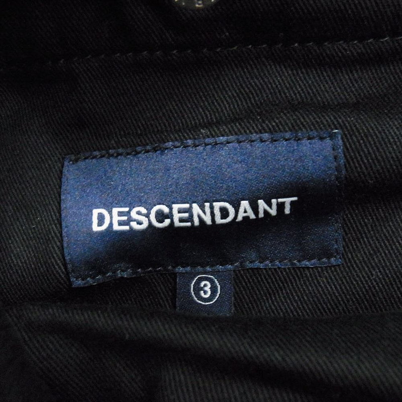 DESCENDANT ディセンダント 22AW 222WVDS-PTM02 SHORE CORDUROY BEACH TROUSERS ショア コーデュロイ ビーチ イージーパンツ ブラック系 3【中古】