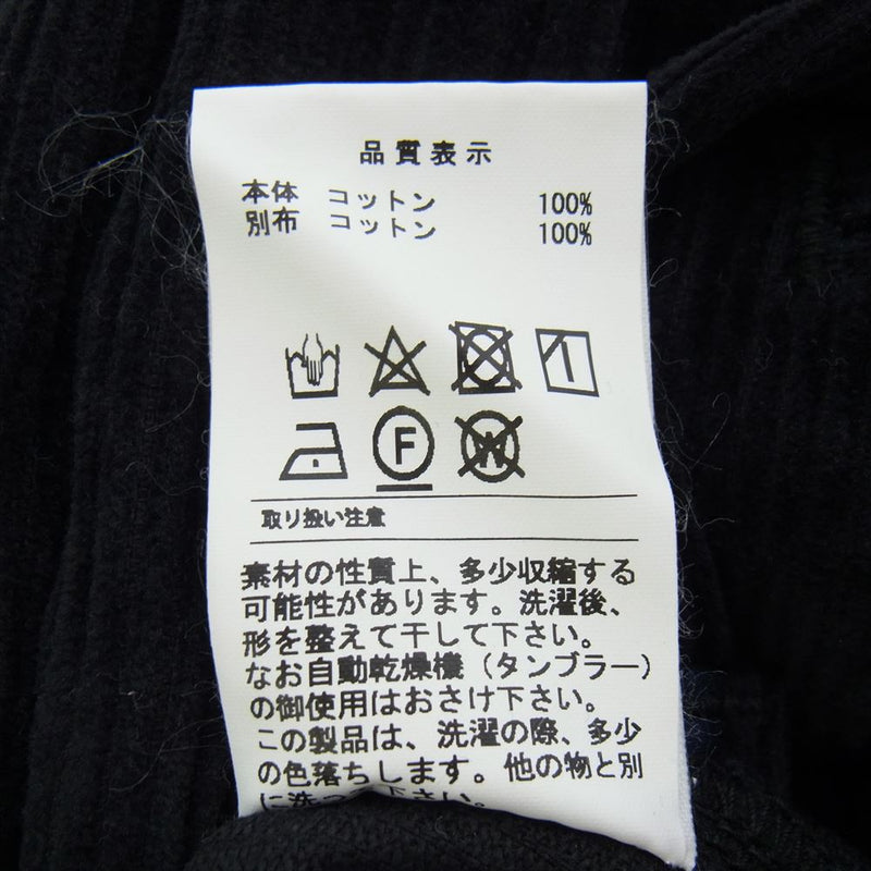 DESCENDANT ディセンダント 22AW 222WVDS-PTM02 SHORE CORDUROY BEACH TROUSERS ショア コーデュロイ ビーチ イージーパンツ ブラック系 3【中古】