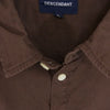 DESCENDANT ディセンダント 24SS 241WVDS-SHM04 VOIL PULLOVER LS SHIRT CACHALOT カシャロ 刺繍 ハーフプラケット プルオーバー オックスフォード 長袖 シャツ ブラウン系 3【中古】