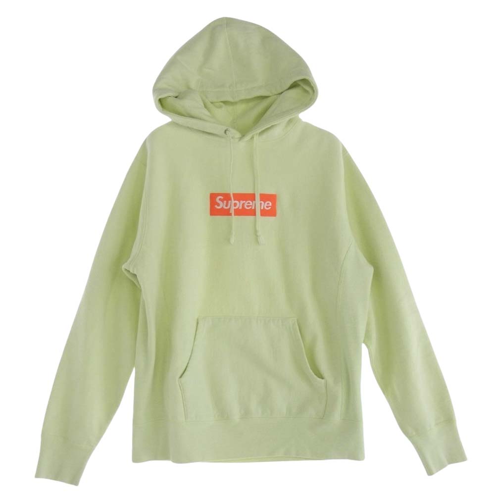 Supreme シュプリーム 17AW box logo hooded Sweatshirt ライム ライム S【中古】