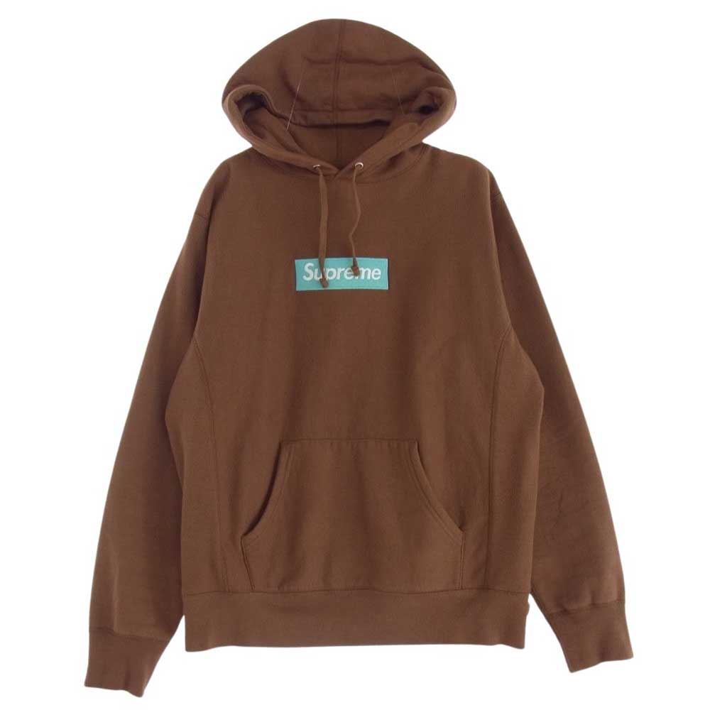 Supreme シュプリーム 17AW Box Logo Hooded  Sweatshirt  Rust ブラウン系 M【中古】