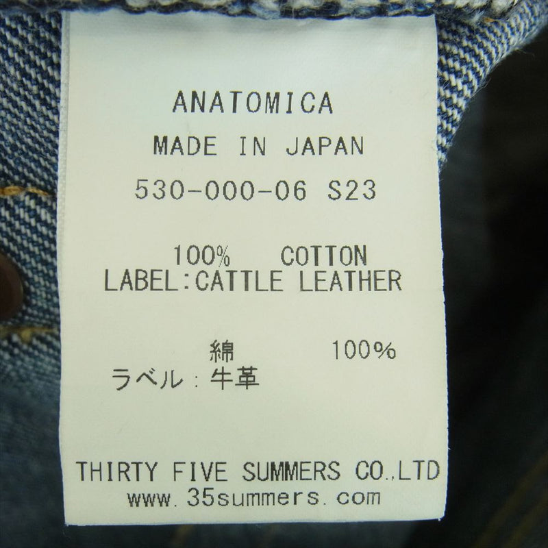 ANATOMICA アナトミカ 530-000-06 618 ORIGINAL デニム パンツ 日本製 インディゴブルー系 30【中古】