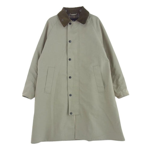 バブアー 232MCAS071 襟コーデュロイ ロング ステンカラー コート ベージュ系 36【中古】